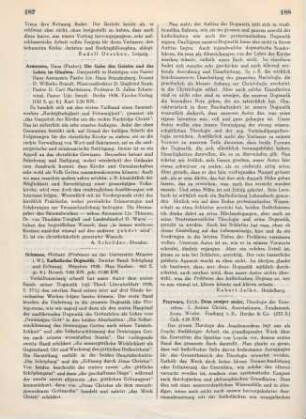 188-190 [Rezension] Przywara, Erich, Deus semper maior