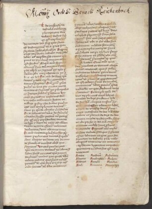 Tabula super librum Sancti Augustini De civitate Dei per alphabetum - Provinzialbibliothek Amberg 2 Ms. 56
