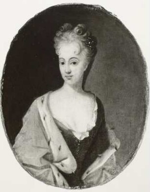 Cosel, Anna Konstanze Gräfin von, geb. Brockdorff : Cosel, Anna Konstanze Gräfin von, geb. Brockdorff. Halbfigur. Um 1780? Öl/Leinwand; 40 x 32,5 cm. Moritzburg, Barockschloss