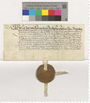 Das Halberstädter Domkapitel bescheinigt den Empfang eines Jahreszinses von 75 Goldgulden.