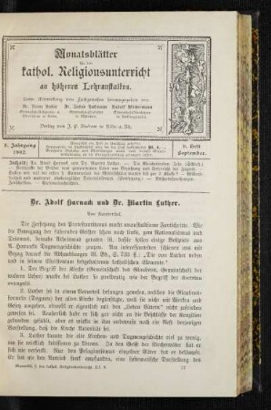 Dr. Adolf Harnack und Dr. Martin Luther