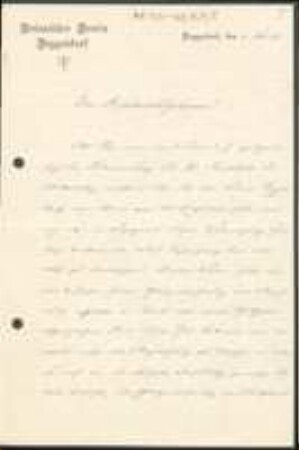 Brief von Anton Duschl an Unbekannt