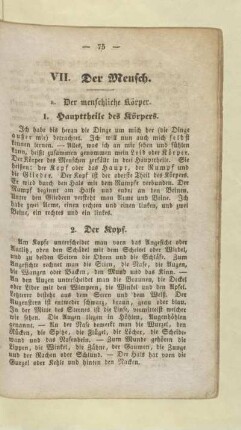VII. Der Mensch