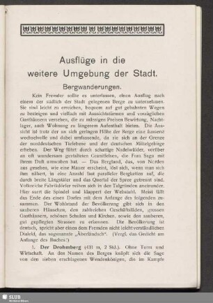 Ausflüge in die weitere Umgebung der Stadt