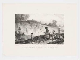 Chasse au furet et a blanc, Blatt 5 der Folge "Sujets de chasses"