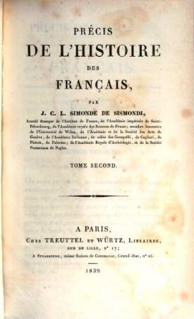 Précis de l'histoire des Français. 2. (1839)