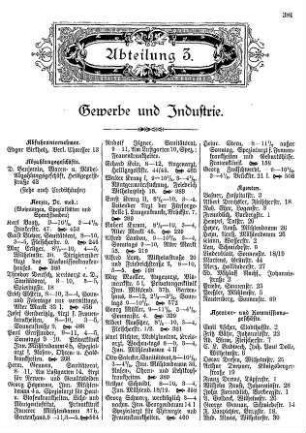 Abteilung 3. Gewerbe und Industrie
