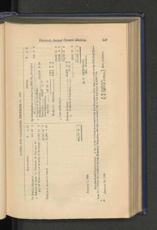 Assets and Liabilities, December 31, 1897.