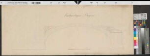 Herdecke (Herdecke) Ruhrbrücke linksseitiger Bogen Ansicht (1819) 15 Fuß = 11,6 cm 39 x 103 Zeichnung KSA Nr. 375c