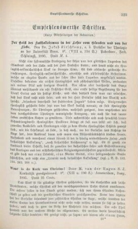 323-334 Empfehlenswerthe Schriften