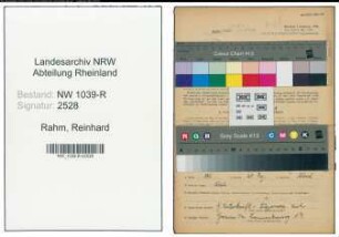 Entnazifizierung Reinhard Rahm , geb. 24.12.1907 (Schlosser)