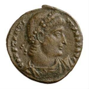 Münze, Follis, Aes 4, 335 - 337 n. Chr.