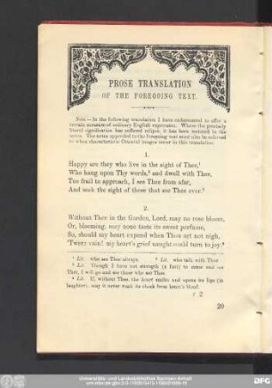 Prose Translation Of The Foregoing Text.