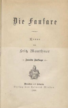 Die Fanfare : Roman