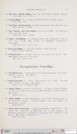 Europäisches Porzellan (Nr. 88-143)