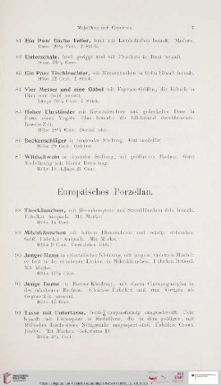Europäisches Porzellan (Nr. 88-143)