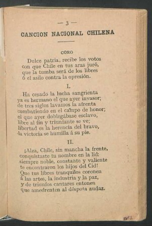 Canción nacional chilena