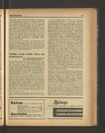 Deutsche, besucht deutsche Bäder und Erholungsorte! Die volkswirtschaftliche Bedeutung des deutschen Fremdenverkehrs