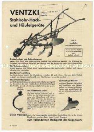 Hack- und Häufelpflüge