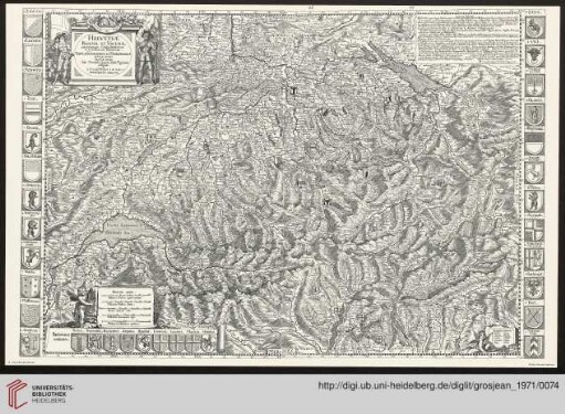 Karte 16 Hans Konrad Gyger, Schweizerkarte 1657