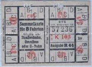 Fahrkarte für Berliner Verkehrsbetriebe (West)