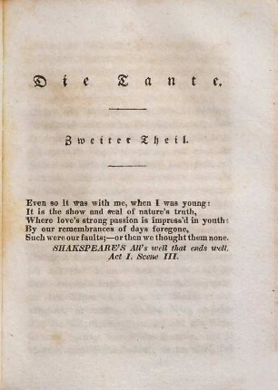 Sämmtliche Schriften, 14. Die Tante ; Theil 2