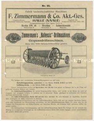Drillmaschinen und Vorderwagen für Drillmaschinen