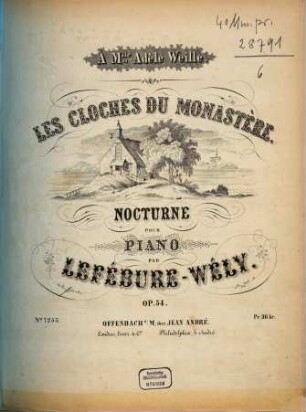 Les cloches du monastère : nocturne pour piano ; op. 54