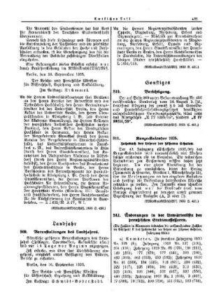 Veranstaltungen des Landjahres : [Landjahr] ; [Amtliche Erlasse] ; [Amtlicher Teil]