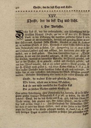 XXV. Christe, der du bist Tag und Licht.