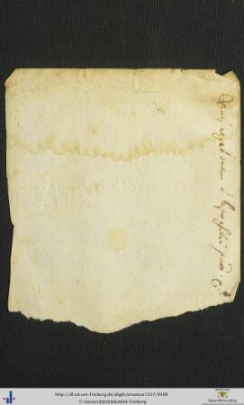 Handschriftlich beschriebener Zettel