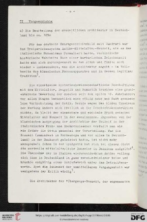 II. Vorgeschichte