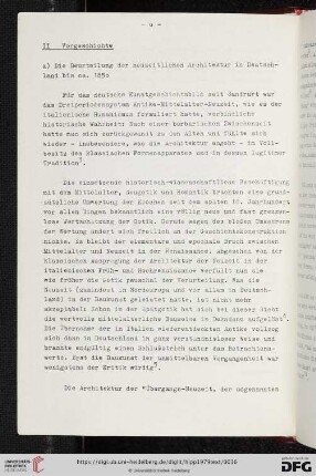 II. Vorgeschichte