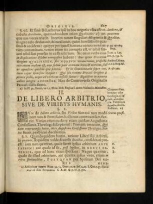 627-652, II. De Libero Arbitrio Sive De Viribus Humanis