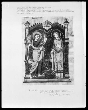 Evangeliar — Verkündigung an Maria, Folio 2recto