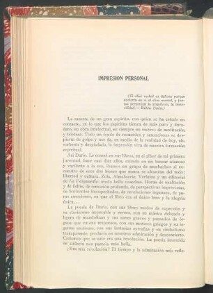 Impresión personal