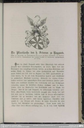 Die Pfarrkirche des h. Severus zu Boppard
