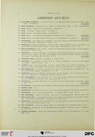 Arbeiten aus Zinn (Nr. 474-545)