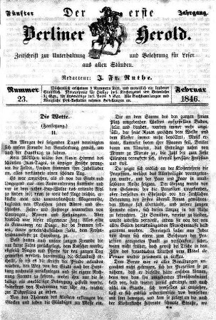 Nummer 23, Februar 1846