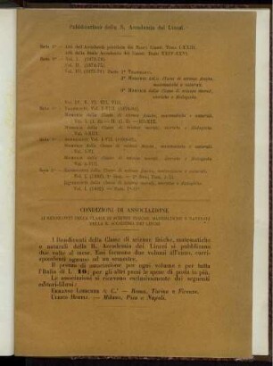 Pubblicazioni della R. Accademia dei Lincei.