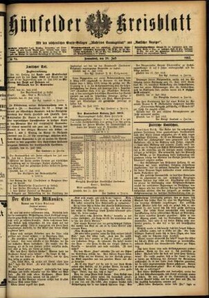 Ausgabe vom Samstag, den 20. Juli 1912.