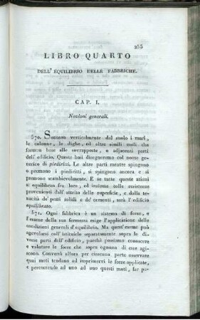 Libro Quatro. Dell' Equilibrio Delle Fabbriche.