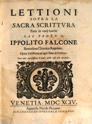 Lettioni sopra la sacra scrittura