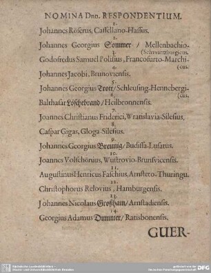 NOMINA Dnn. RESPONDENTIUM.