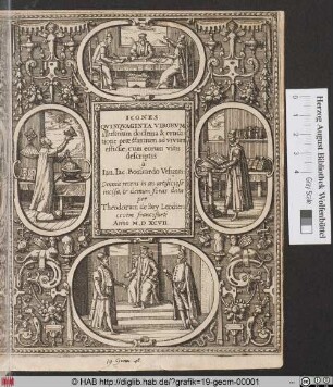 Icones quinquaginta virorum illustrium doctrina & eruditione praestantium ad vivum effictae.