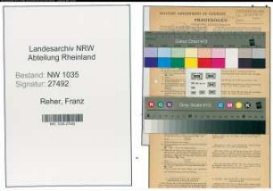 Entnazifizierung Franz Reher , geb. 17.04.1890 (Kuechenleiter)