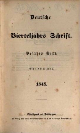 Deutsche Vierteljahrs-Schrift. 1848,3/4