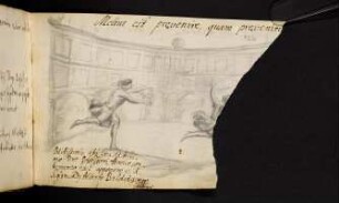 Baldinger, Sigmund Albrecht. o.O., o.D. [die Seiten abgerissen, vermutlich wegen der noch zu erkennenden Zeichnung]. Anmerkung: gest.
