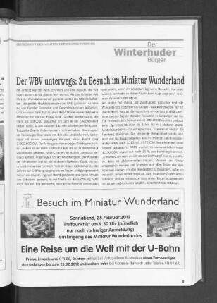 Der WBV unterwegs: Zu Besuch im Miniatur Wunderland