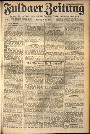 Ausgabe vom Dienstag, den 15. Mai 1928.